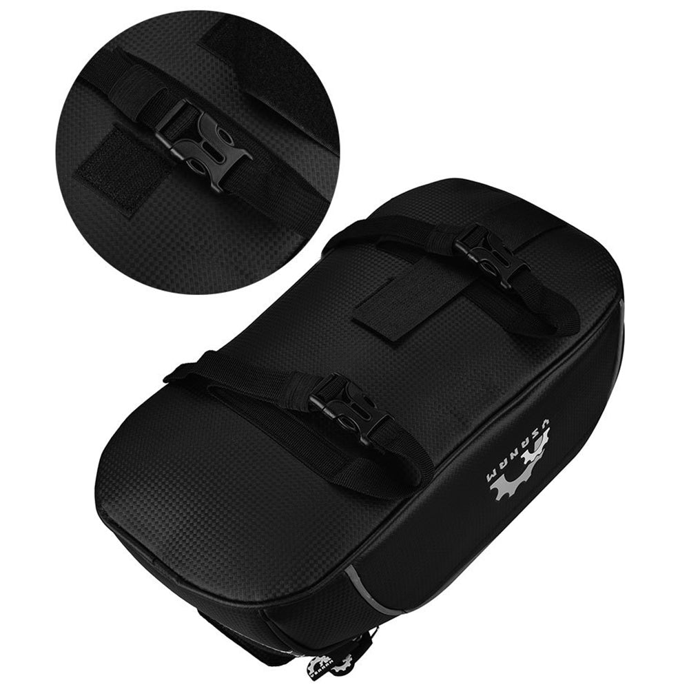 YSANAM YS-113S 8L Bicycle Waterproof PU Leather Insulation Bag Rear Rack Pannier Pack Cycling Storage Bag - Black YSANAM YS-113S 8L Bicycle Waterproof PU Leather Insulation Bag Rear Rack Pannier Pack Cycling Storage Bag - Black